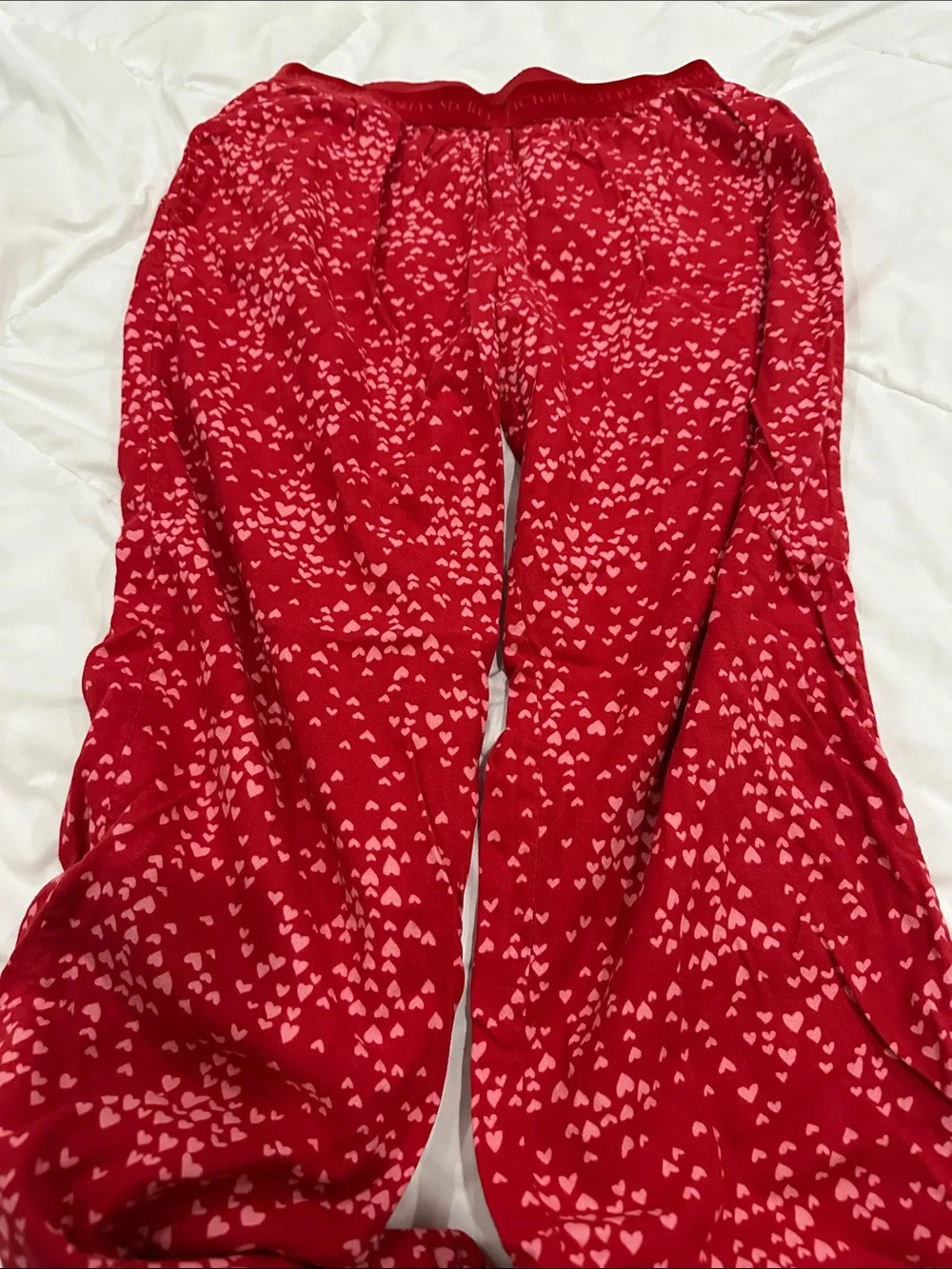 Victoria's Secret Red Heart 'Love' Girls Pajama Set
